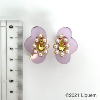 Liquem / Passion &amp; mini one pearl clip on earrings