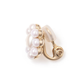 Bloom mini one earrings (all pearls)