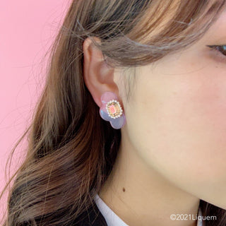 Liquem / passion fruit clip on earrings