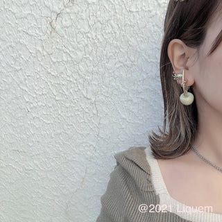 Liquem / Cherry earrings (marble GRN)