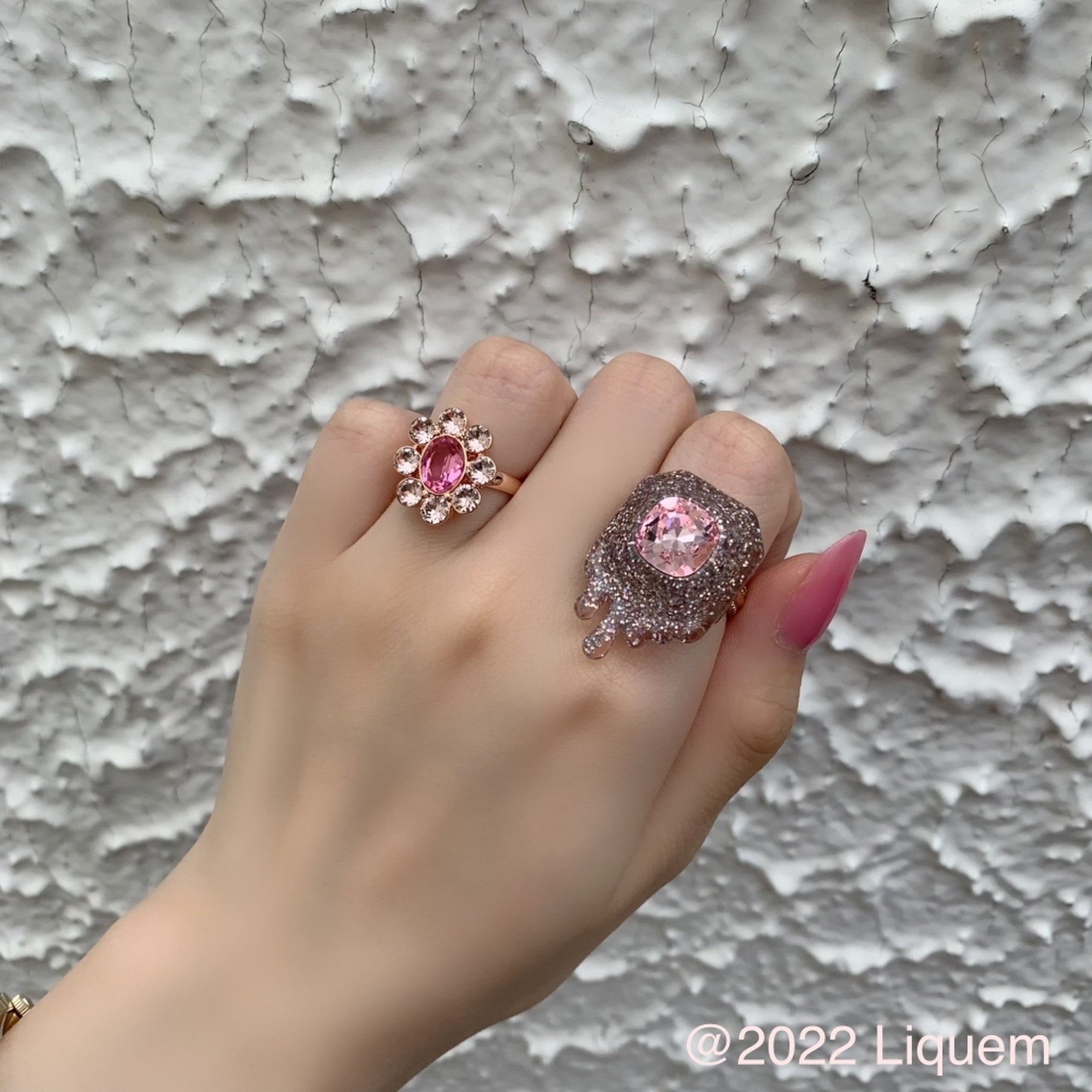 Liquem Gem in Gem シロップピアス・シロップリング セット-