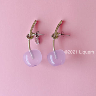 Liquem / Cherry earrings (Grape)