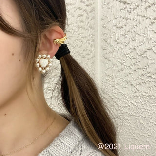 Liquem / Portrait Opal Heart earrings
