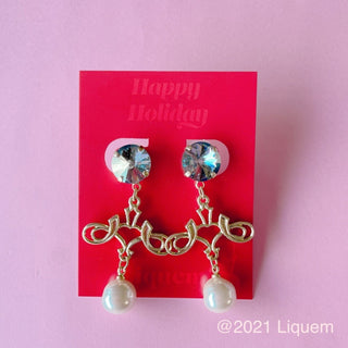 Liquem / Rococo chandelier clip on earrings