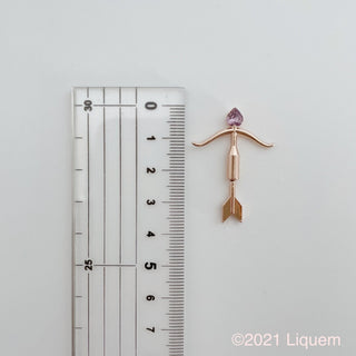 Liquem / Cupid arrow earrings (Lt amethyst x PKGLD)