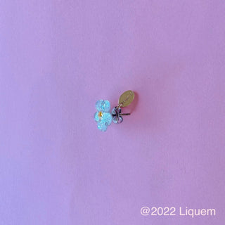 Liquem / Flower mini one earrings (SLV lame)