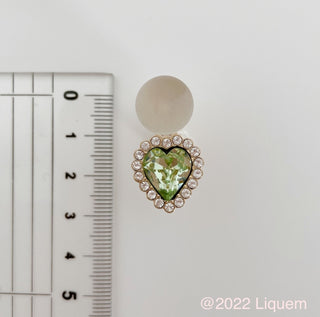 Liquem / snowball heart earrings