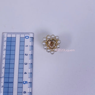 Liquem/Portrait Heart Ring (Crystal Golden Shadow)