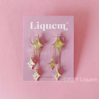 Liquem / Sparkling emoji earrings (powder glitter)