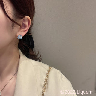 Liquem / Mini one set earrings (Lt sapphire)