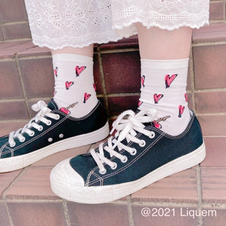 Josie's RUNWAY × Liquem / Heart socks (WT)