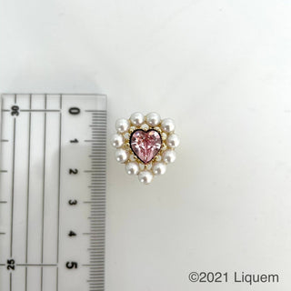 Liquem / Portrait Heart Ring (Lt Rose)