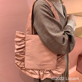 Frilled tote (pink)