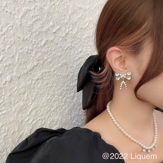 Liquem/Mini Ribbon Bijou earrings