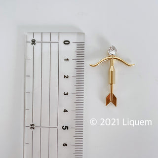 Liquem / Cupid arrow earrings (clear)