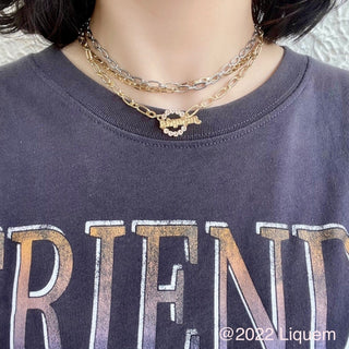 Liquem / LOGO necklace (GLD)