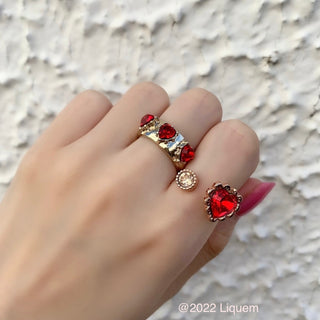 Anillo de liquem / corazón (rojo)