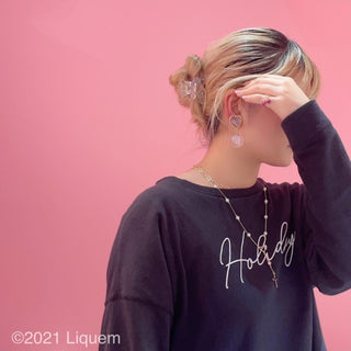 Liquem / Twisted Heart &amp; Bubblegum clip on earrings