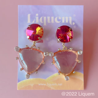 Liquem / cocktail clip on earrings (Cosmopolitan)