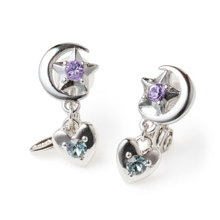 Baby star moon clip on earrings