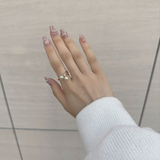 pearl cherry ring