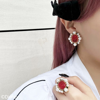 [Minnie] Intaglio earrings