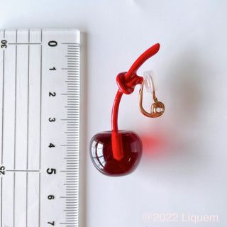 Liquem / maraschino cherry earrings