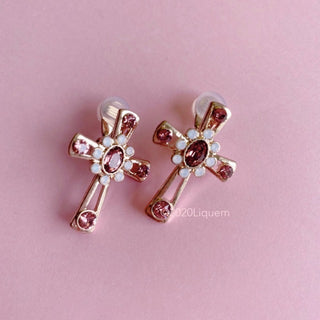 YUKI × Liquem / Cross clip on earrings