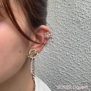 Liquem / LOGO earrings (GLD)