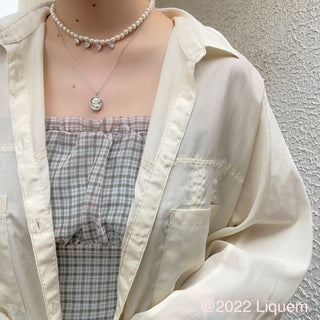 Liquem / Jewel pearl necklace