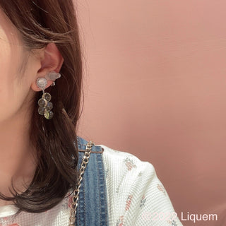 Liquem / cloud clip on earrings