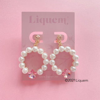 Liquem / ディフォルメフープ・桜イヤリング