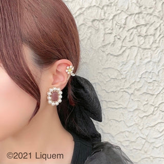 Liquem / Portrait earrings (chocolate)