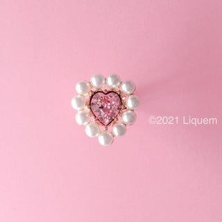 Liquem / Portrait Heart Ring (Lt Rose)