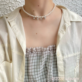 Liquem / Jewel pearl necklace