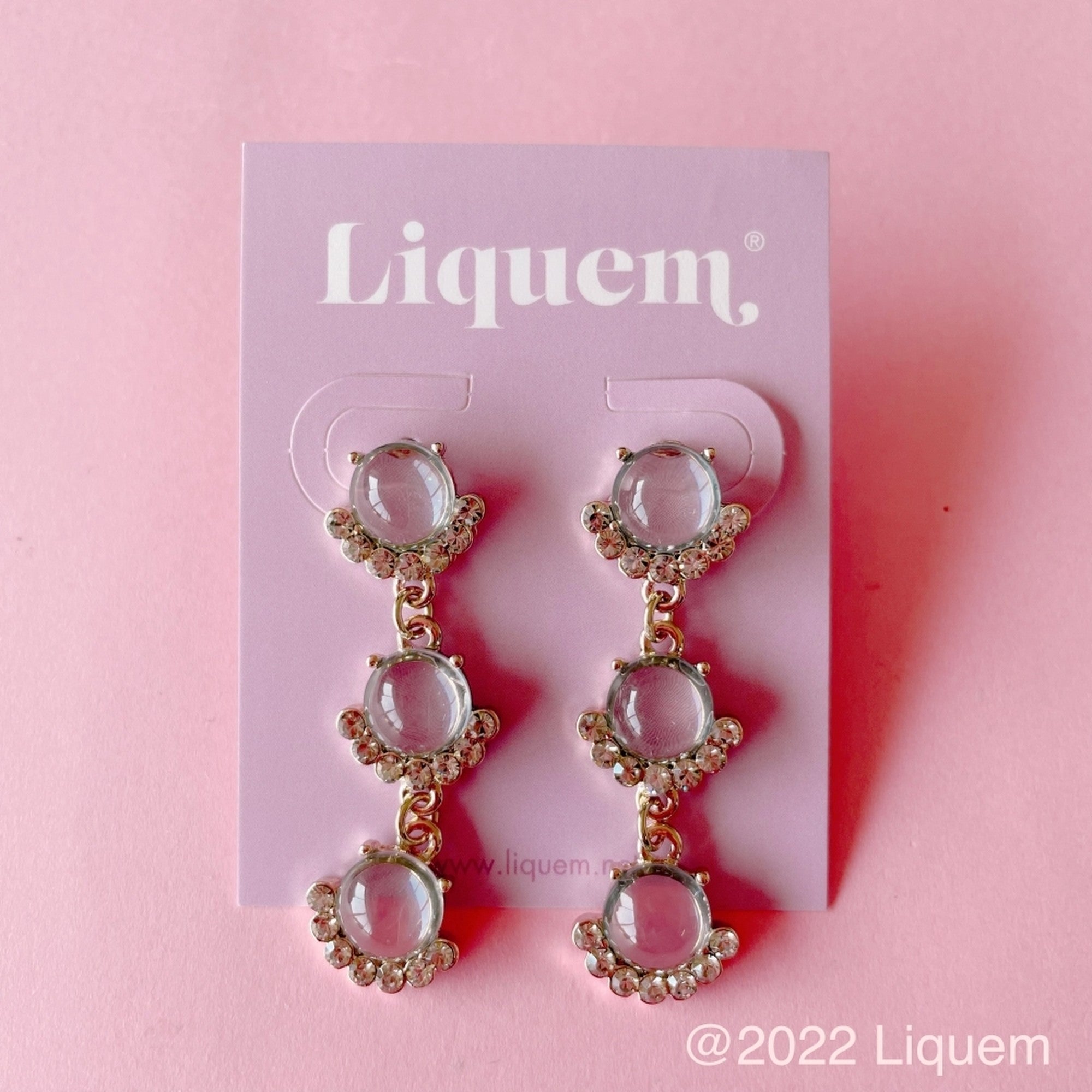 Liquem / Miniカフェラテピアス(アイスブルー)