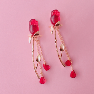 YUKI×Liquem / Lady Rose earrings (RD)