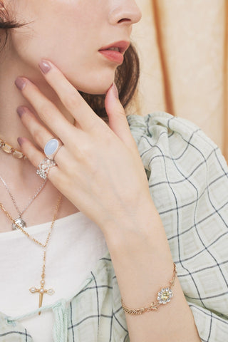 Anillo de domo de ensueño (azul hielo)