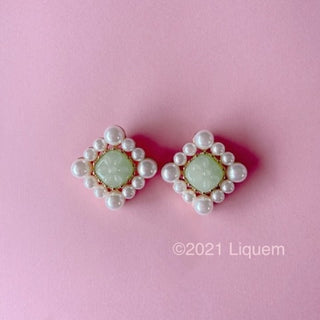 mimmam × Liquem / Portrait drop earrings (mim)
