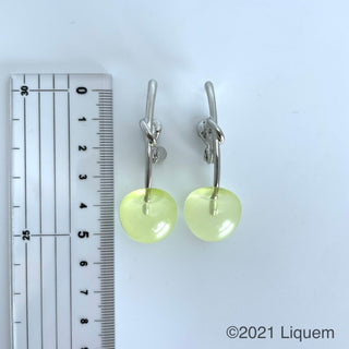 Liquem / cherry clip on earrings (honeydew)