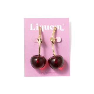 Cherry earrings (clear RD)