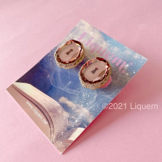 Liquem / keyhole clip on earrings