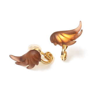 Little Nike clip on earrings (chocolate)