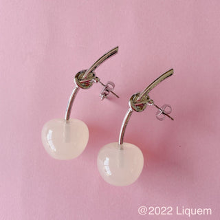 Liquem / Cherry earrings (light ocher)