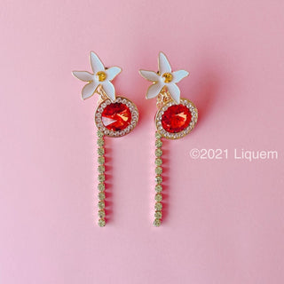 Liquem / orange flower earrings