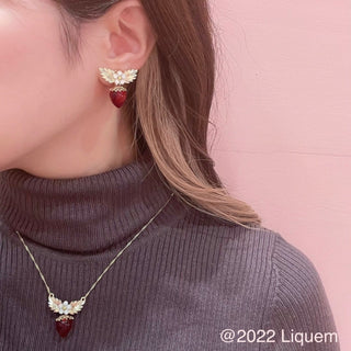Liquem / wild berry clip on earrings