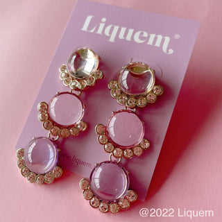 Liquem / Cafe latte earrings (satin grade)