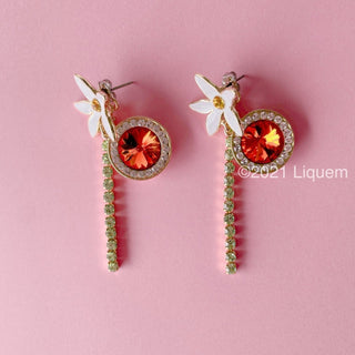 Liquem / orange flower earrings