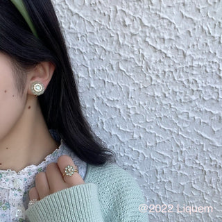 Liquem / Mini Bavarois earrings (Green Tea)