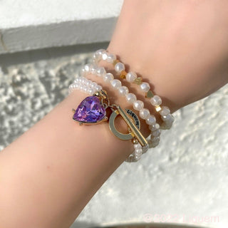 Liquem / big heart bracelet (violet)